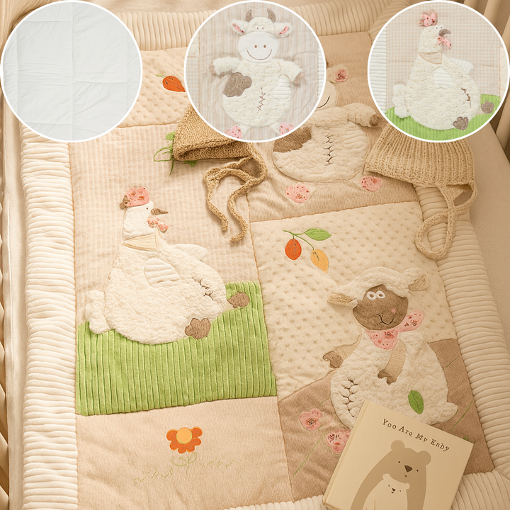 Beige, Green & White Polyester Quilt – Ultra-Soft Decorative Layer | Trufairs