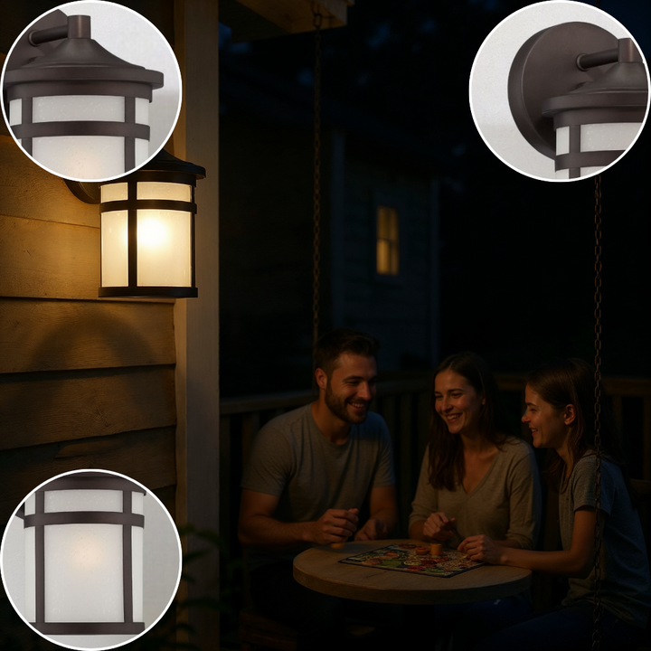 Bronze Lantern Outdoor Wall Light – Traditional Elegance & Inviting Ambience | Hanging Door Sconce | Trufairs