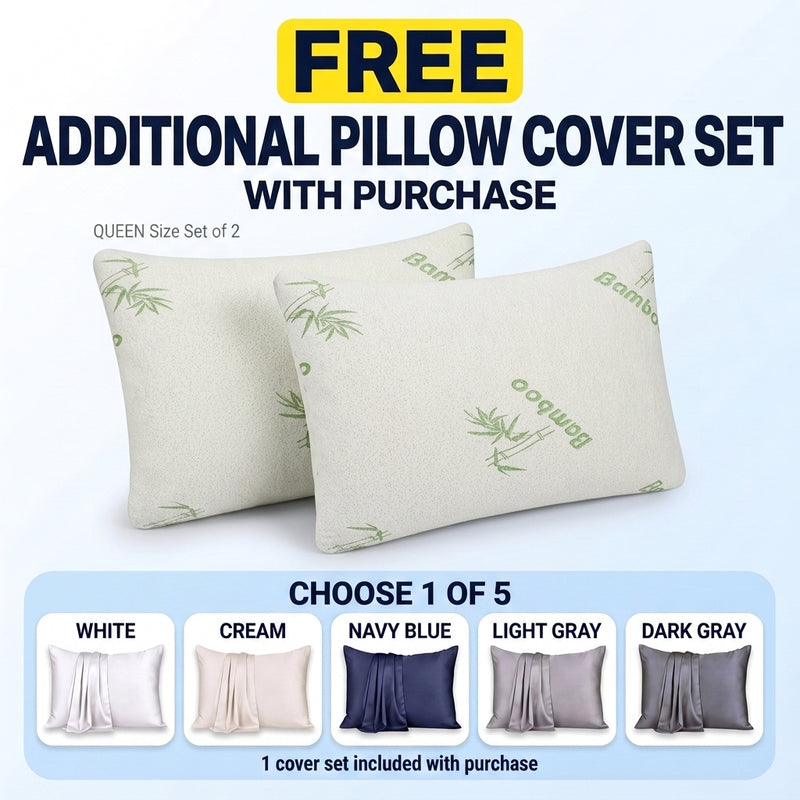 Adjustable Cooling Shredded Memory Foam Pillows, Set of 2 – Standard, Queen & King
