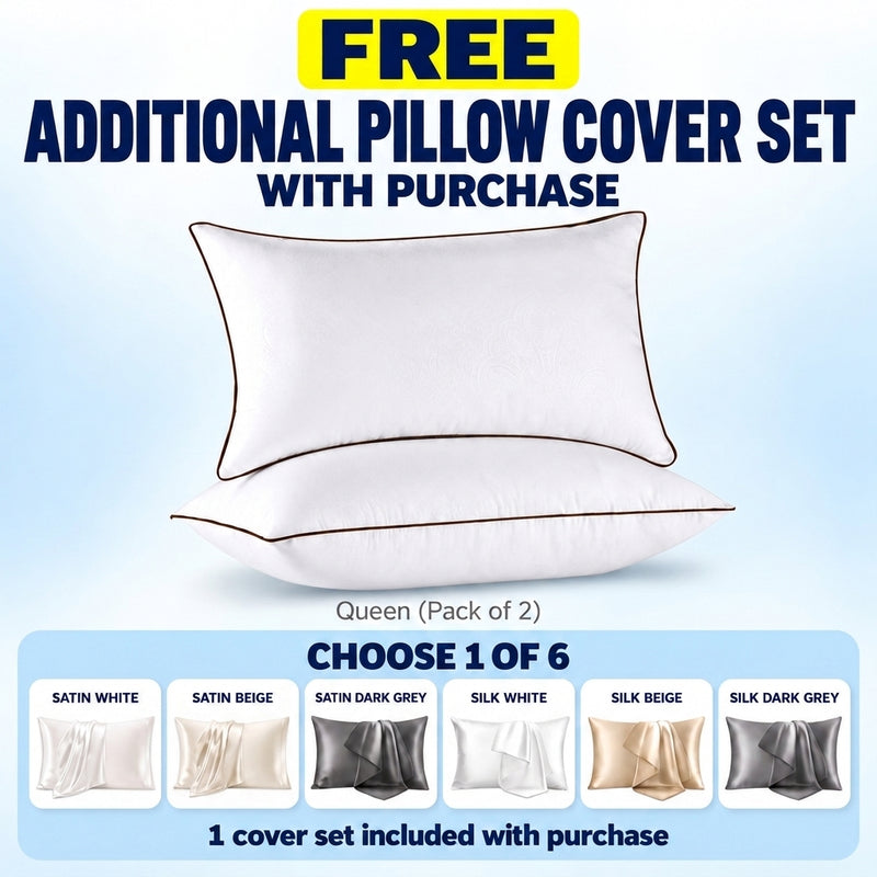 Hotel-Style Down Alternative Pillows, Set of 2 – Standard, Queen & King