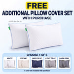Gel Memory Foam Pillows, Set of 2 – Firm Quilted & Dual-Sided Cooling