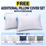 Gel Memory Foam Pillows, Set of 2 – Firm Quilted & Dual-Sided Cooling
