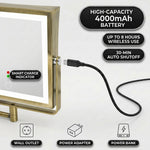 4000mAh rechargeable battery with up to 8 hours of wireless use