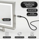 4000mAh rechargeable battery with up to 8 hours of wireless use