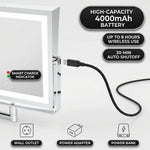 4000mAh rechargeable battery with up to 8 hours of wireless use