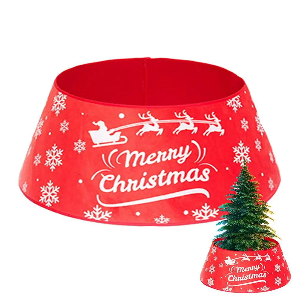 Christmas Tree Stand Cover 22Inch Round Tree Floor Mat Shimmer Tree Cover Mat Sequin Glitter Tree Skirts Vintage Tree Cover