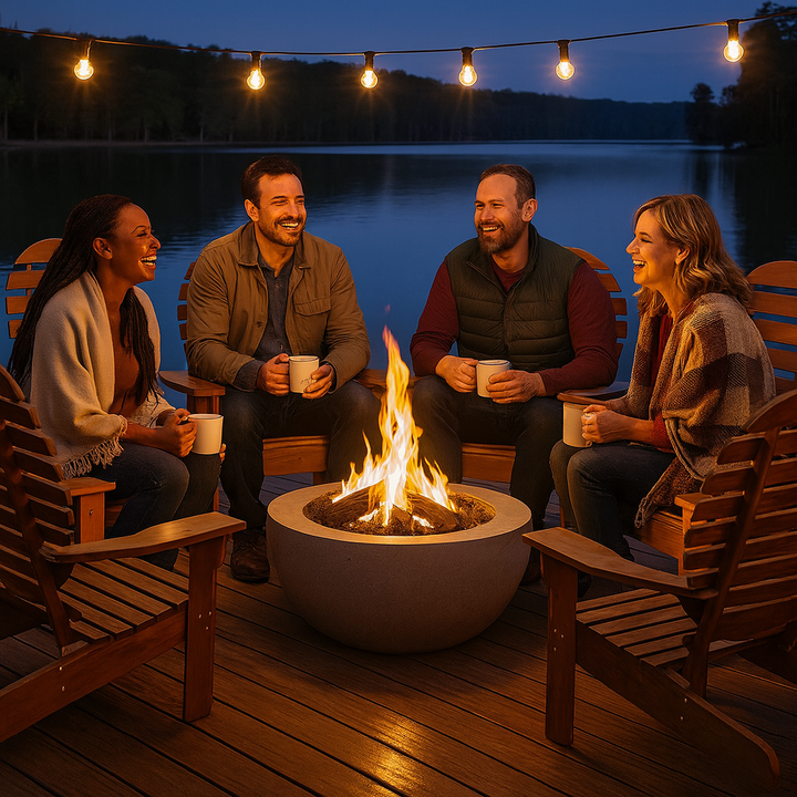 Patio Adirondack Chair – Solid Acacia Wood, Natural Finish | Classic Outdoor Wooden Lounge | Trufairs