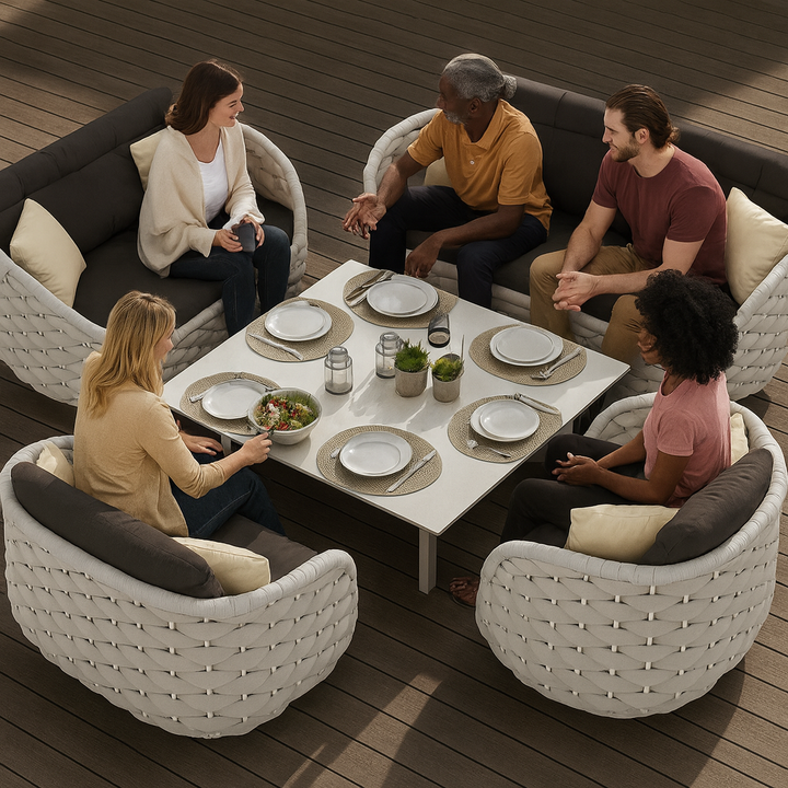 Coral Reef Loveseat Gray – Durable Contemporary Outdoor Seating | Loveseat | Trufairs