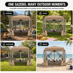 Airflow moving through the tightly woven anti-mosquito mesh panels of the screen gazebo