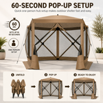 Feature graphic for the 210D polyester canopy with water-resistant and UV sun protection
