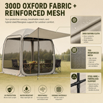 360-degree mesh screen tent keeping mosquitoes out while allowing airflow