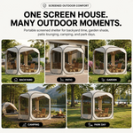 Screen tent materials: 300D Oxford fabric, fiberglass frame and mesh walls
