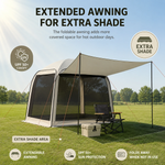 Screen tent materials: 300D Oxford fabric, fiberglass frame and mesh walls