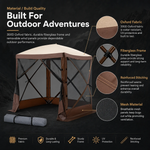 Screen tent materials: 300D Oxford fabric, fiberglass frame and mesh walls