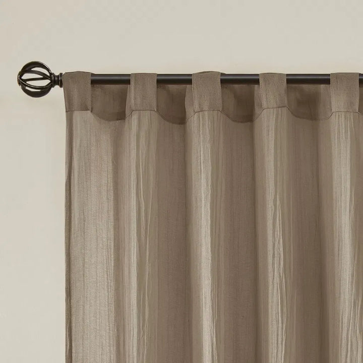 Solid Crushed Curtain Panel Pair(2 Pcs Window Panels)