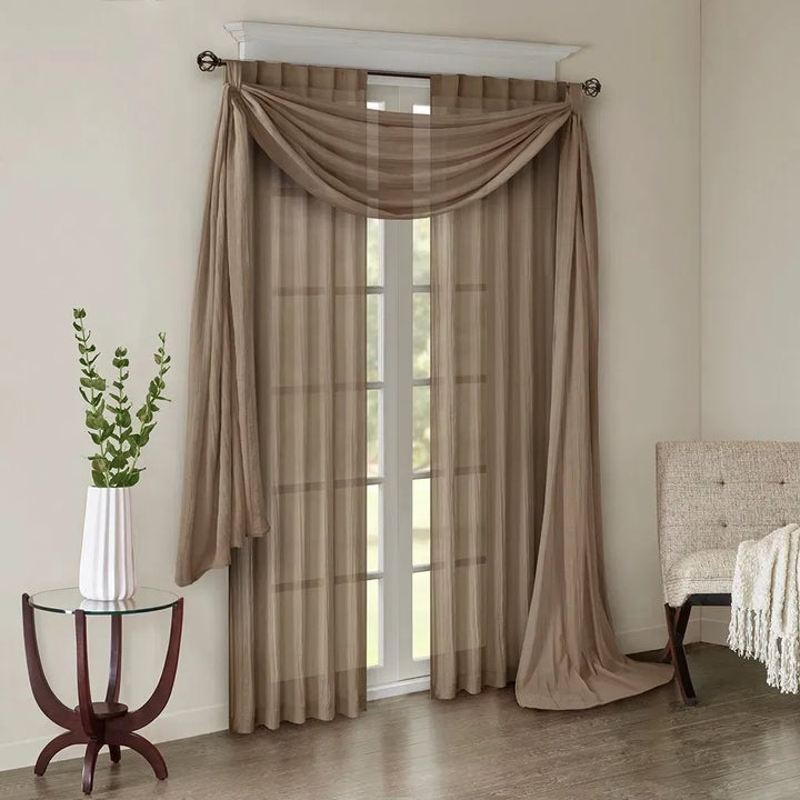 Solid Crushed Curtain Panel Pair(2 Pcs Window Panels)