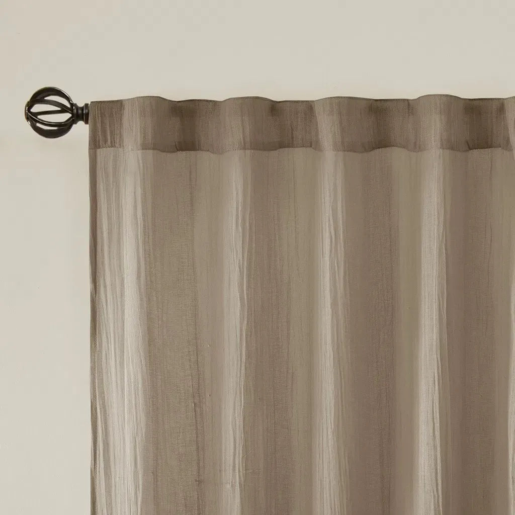 Solid Crushed Curtain Panel Pair(2 Pcs Window Panels)