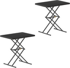 space saving storage of folding table and stools when folded