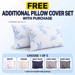 Adjustable Cooling Shredded Memory Foam Pillows, Set of 2 – Standard, Queen & King