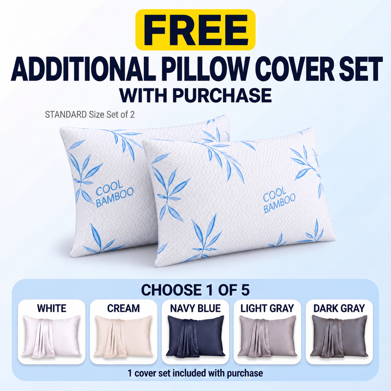 Adjustable Cooling Shredded Memory Foam Pillows, Set of 2 – Standard, Queen & King