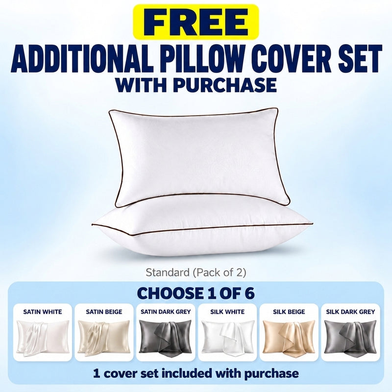 Hotel-Style Down Alternative Pillows, Set of 2 – Standard, Queen & King