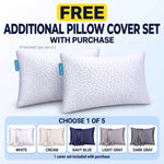 Gel Memory Foam Pillows, Set of 2 – Firm Quilted & Dual-Sided Cooling