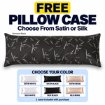Memory Foam Body Pillow with Removable Pillowcase –  54 x 20 in