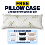 Memory Foam Body Pillow with Removable Pillowcase –  54 x 20 in