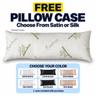 Memory Foam Body Pillow with Removable Pillowcase –  54 x 20 in