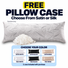 Memory Foam Body Pillow with Removable Pillowcase –  54 x 20 in