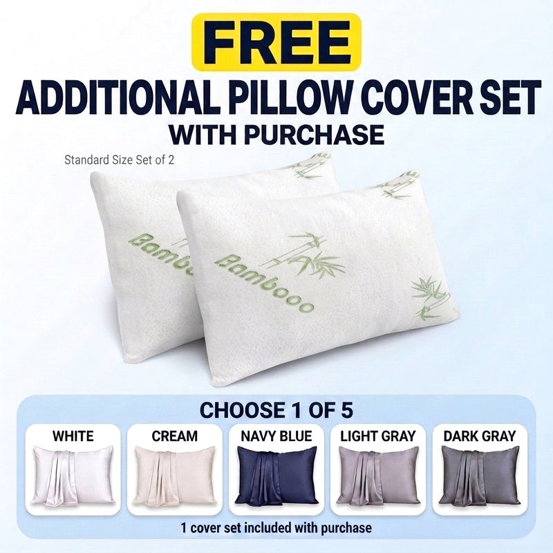 Adjustable Cooling Shredded Memory Foam Pillows, Set of 2 – Standard, Queen & King