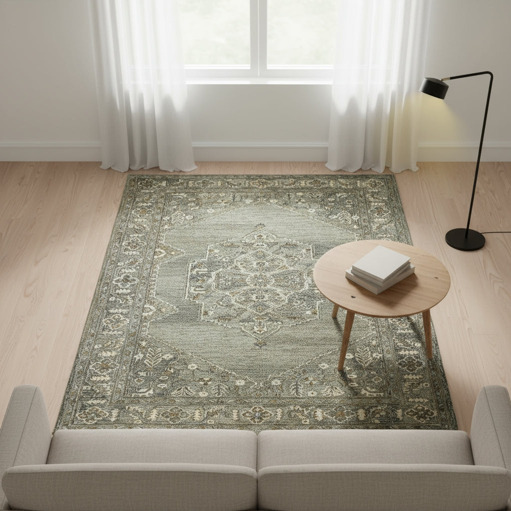 Vestige Kersey Brown Hand-Tufted Wool Blend Area Rug 9'x13'