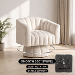 Swivel accent chair dimension diagram with labeled measurements and parts