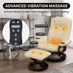 Diagram of three reclining positions - 105 degrees reading, 120 degrees lounging and 140 degrees resting