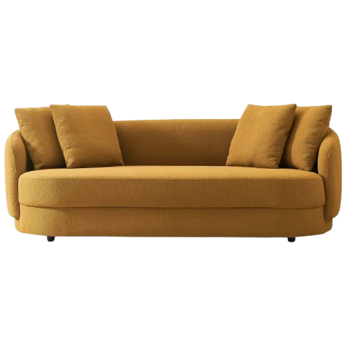 Dylan Modern French Boucle Sofa Yellow