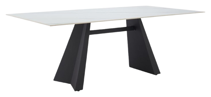 Inky Dining Table White – Elegant Faux Marble & Steel Dining Table | Dining Room Furniture | Trufairs
