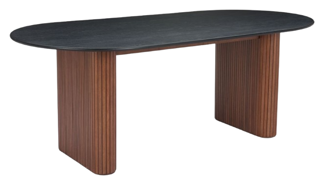 Lassig Dining Table – Stunning Black & Walnut Design | Dining Room Furniture | Trufairs