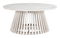 Mazara Coffee Table White & Whitewashed – Round Marble Coastal Coffee Table | Modern Beach Style Furniture | Trufairs