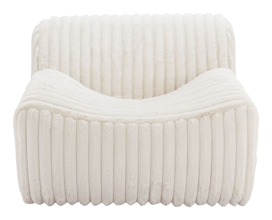 Osterbro Accent Chair Cream – Plush Cord-Style Fabric & Solid Ash Wood Legs | Living Room & Lounge | Trufairs