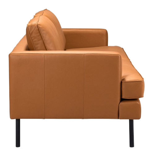 Decade Sofa Brown – Durable Vinyl & Steel Frame | Modern Stylish Seating | Trufair