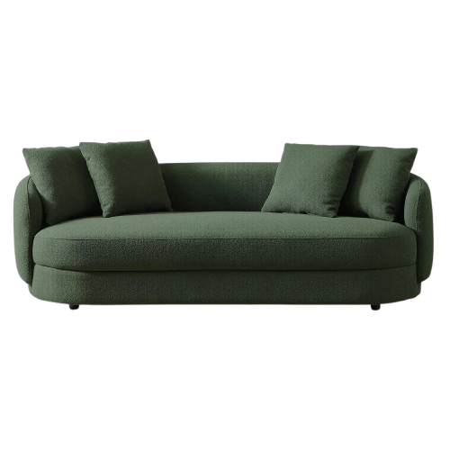 Dylan Modern French Boucle Sofa Green