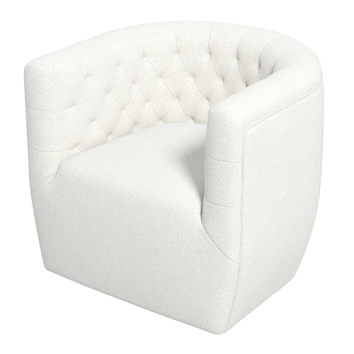 Delaney Cream Boucle Swivel Chair