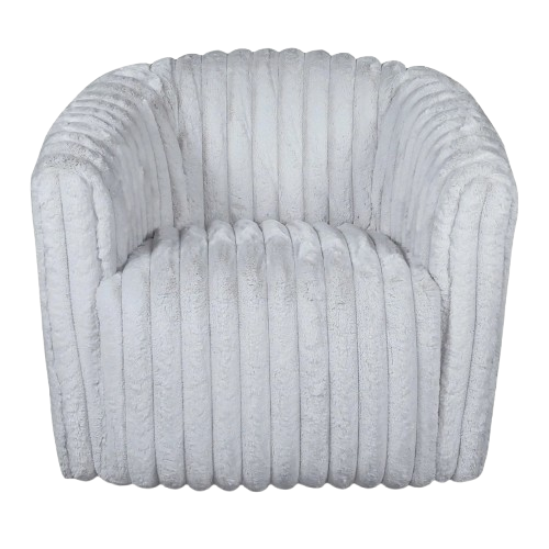 Mira Light Grey Velvet Swivel Chair