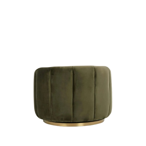 Cosey Green Velvet Swivel Chair