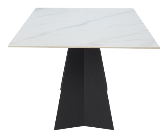 Inky Dining Table White – Elegant Faux Marble & Steel Dining Table | Dining Room Furniture | Trufairs
