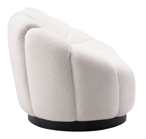 Bhutan Sofa Cream – Plush Boucle Polyester & Solid Wood Frame | Glam Modern Deco Seating | Trufairs