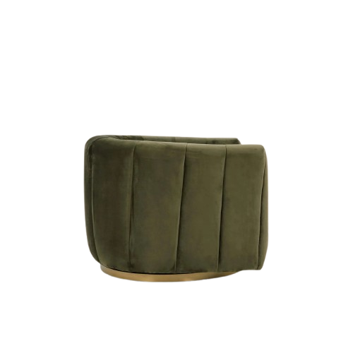 Cosey Green Velvet Swivel Chair
