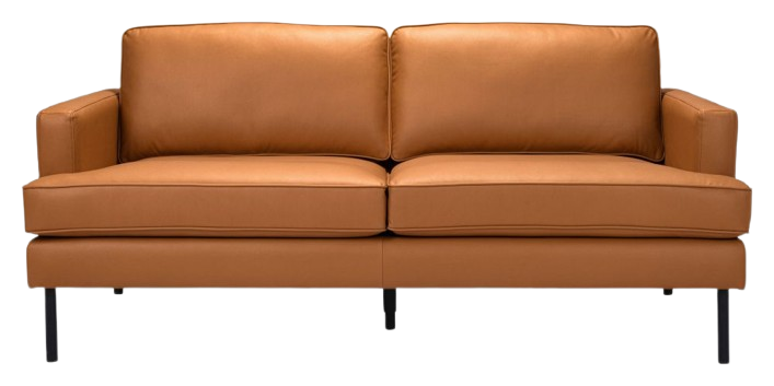Decade Sofa Brown – Durable Vinyl & Steel Frame | Modern Stylish Seating | Trufair