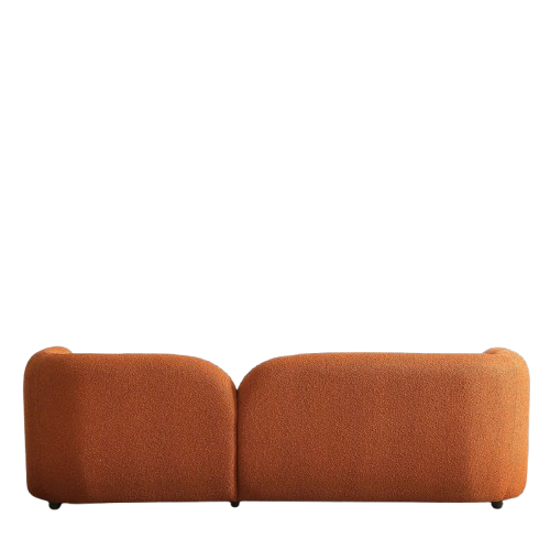 Donna Japandi Style Boucle Sofa Orange