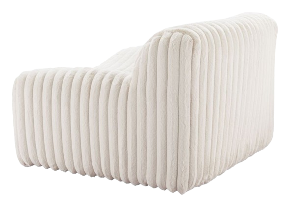 Osterbro Accent Chair Cream – Plush Cord-Style Fabric & Solid Ash Wood Legs | Living Room & Lounge | Trufairs